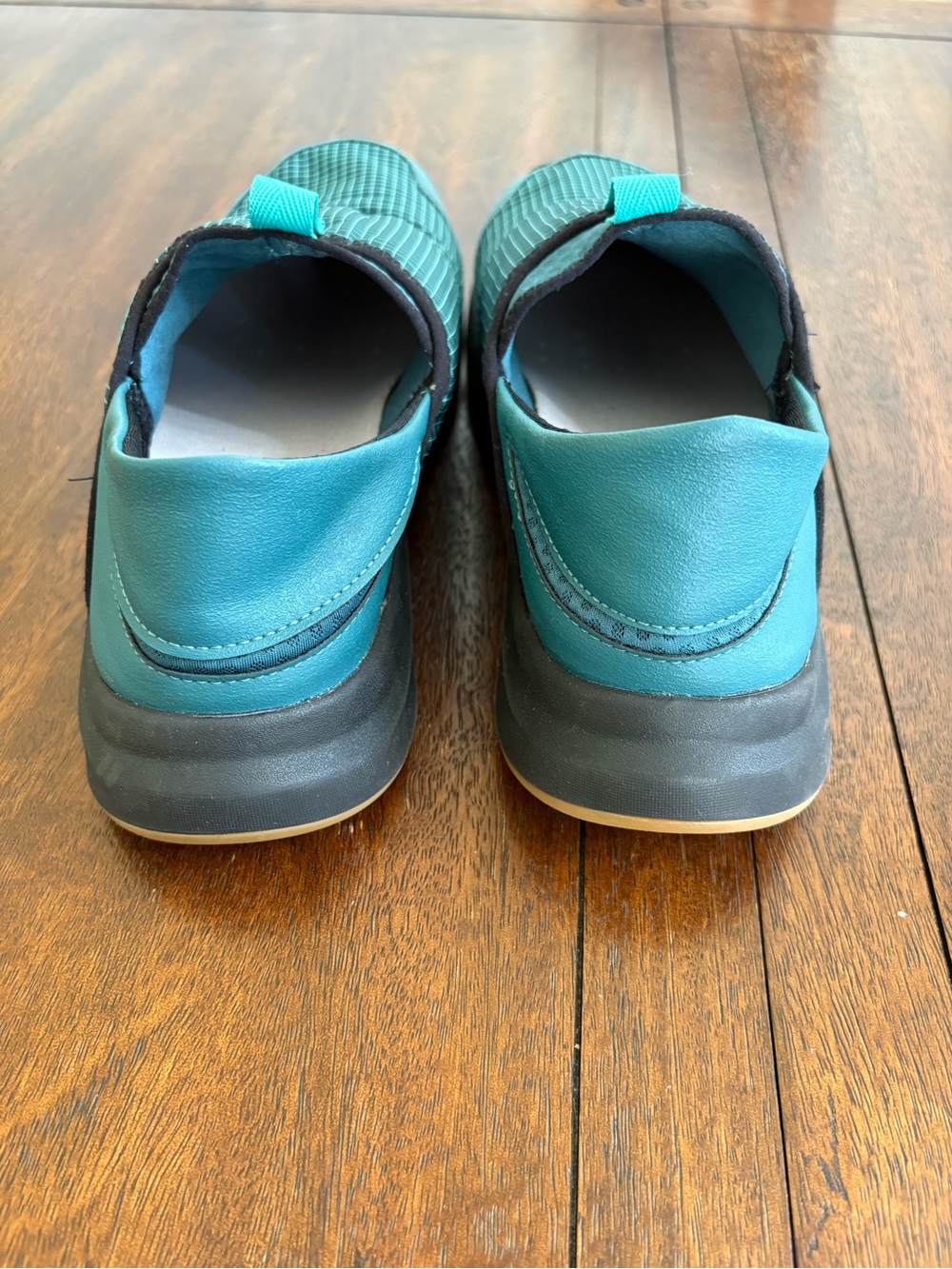 KEEN Whyser Slip On Shoes Women 9 Teal Grid Pattern Ripstop Camp Gorpcore - Picture 3 of 8